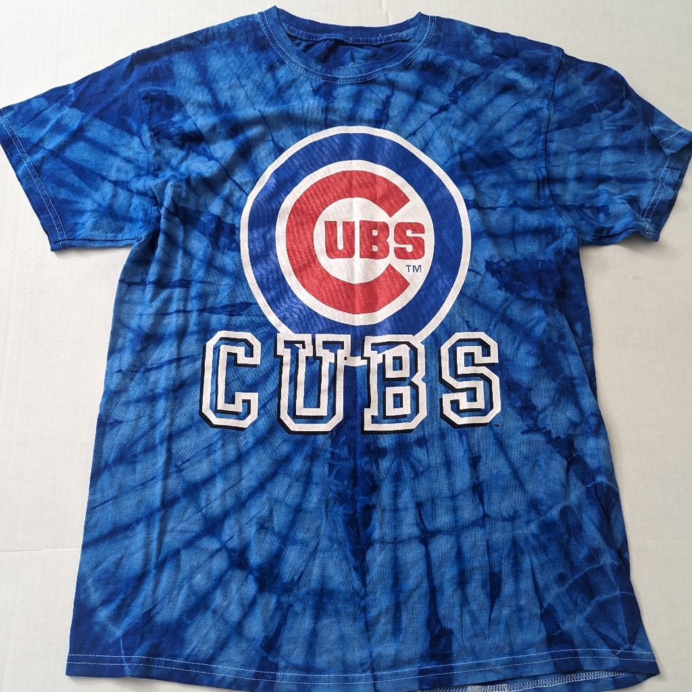 Chicago Cubs Blue tie dye t shirt